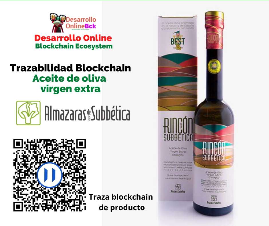 Trazabilidad Blockchain aceite de oliva virgen extra desarrollo online